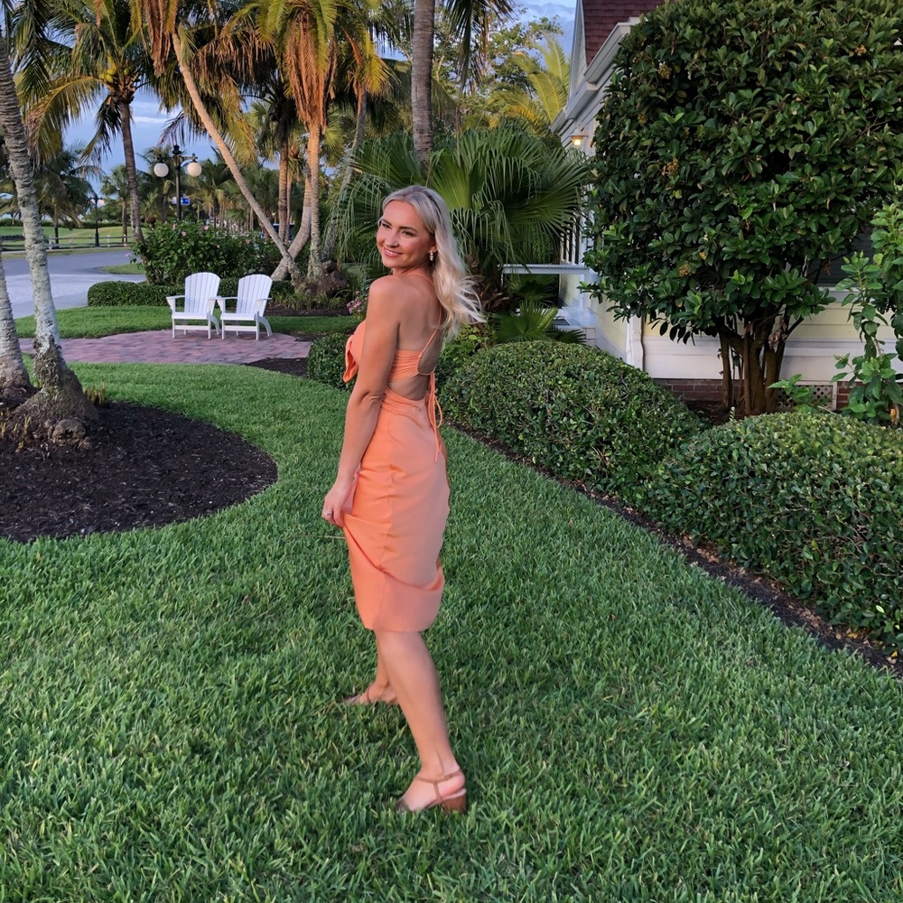 Hello Molly - MIDI DRESS ORANGE size S - Picture 6 of 6